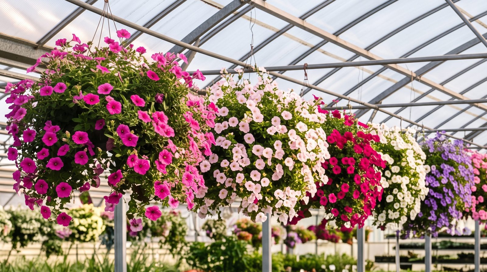 Surfinias en fleurs